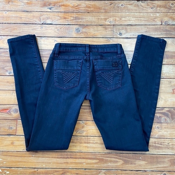 JOES jeans black low rise The Chelsea design skinny  size 24 low waist made USA - Picture 2 of 11